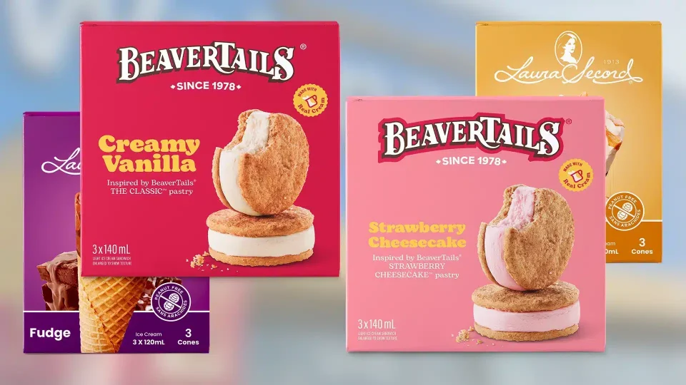 Beaver Tails and Laura Secord ice cream products. These frozen goods are delivered cold across Canada thanks to Trapper's Transport's expertise in cold chain logistics.