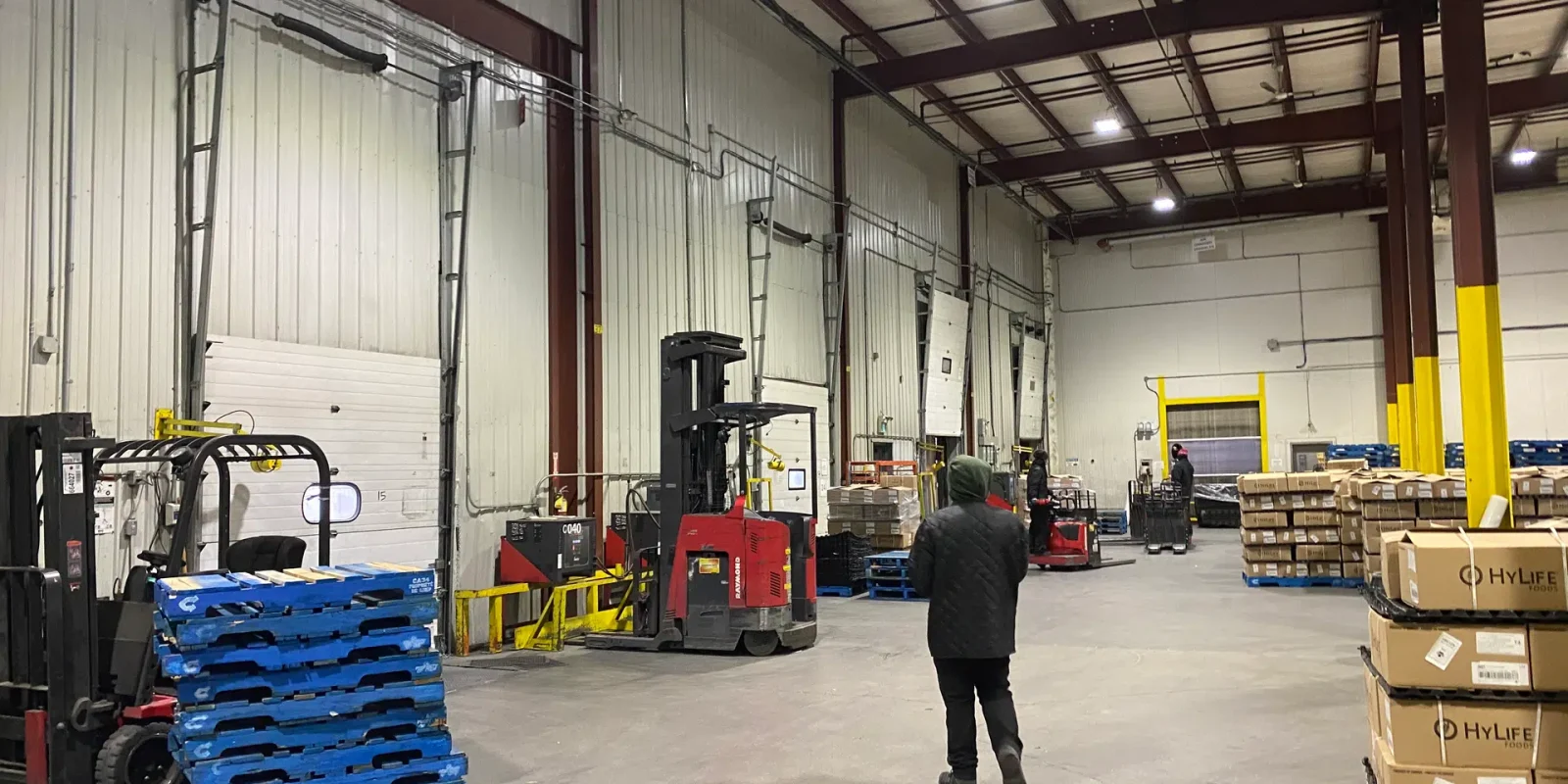 trappers-cold-storage-warehousing-service-facility The inside of one of Trappers Transport's refrigerated warehousing facilities.